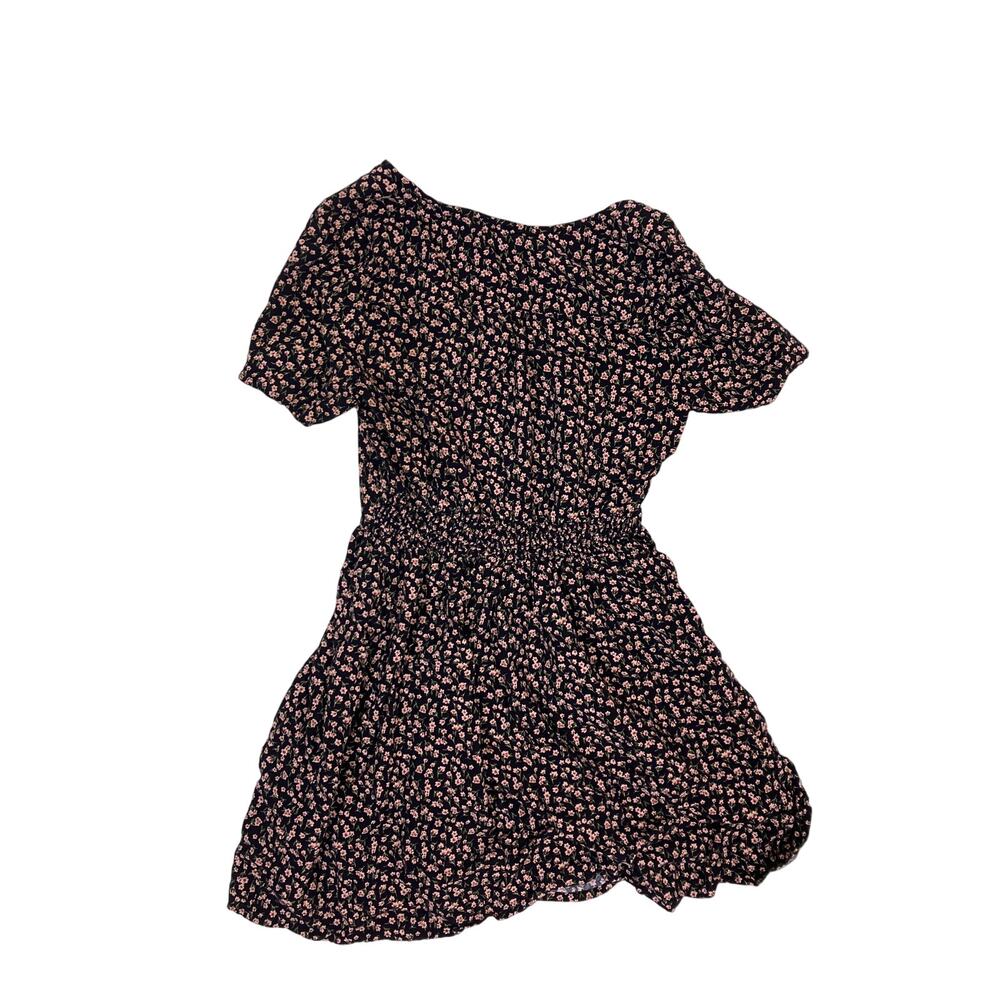 Hesperus Black Floral Puff Sleeve Maxi Dress Small Cottagecore Boho Prairie - Picture 4 of 5